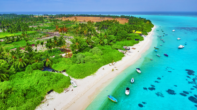 Maldives panoramique vue