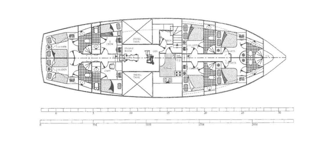 Turkish-gulet Gulet 24m Layout 1