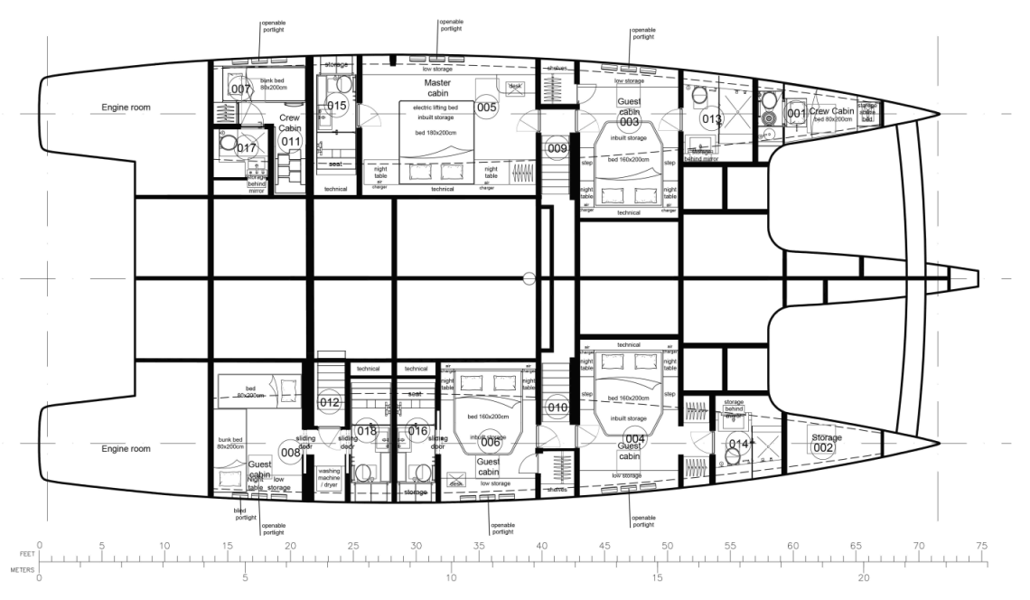 Sunreef-yachts Sail 70 Layout 1