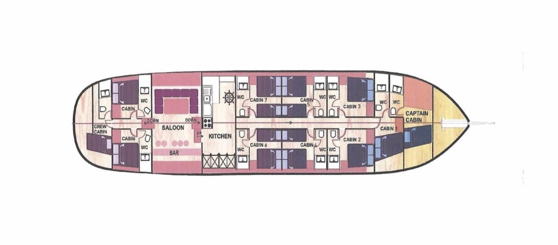 Custom Gulet 30m Layout 1