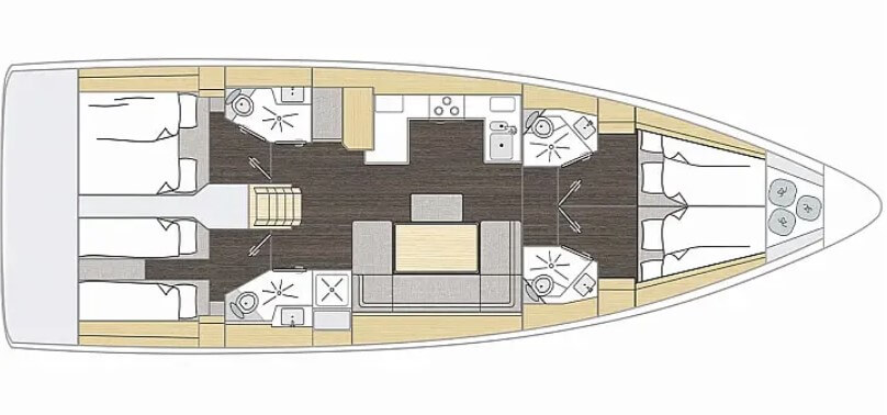 Bavaria-yachts Bavaria 46 Layout 1